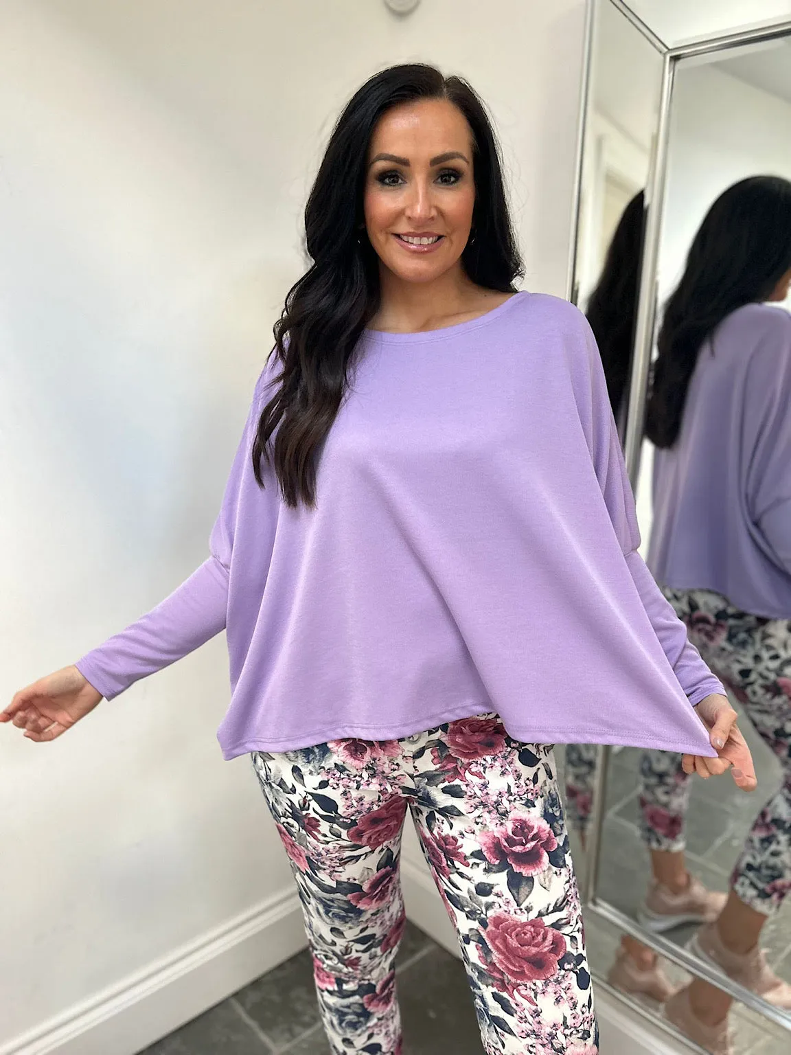 Lilac Lightweight Sweat Top Delaney