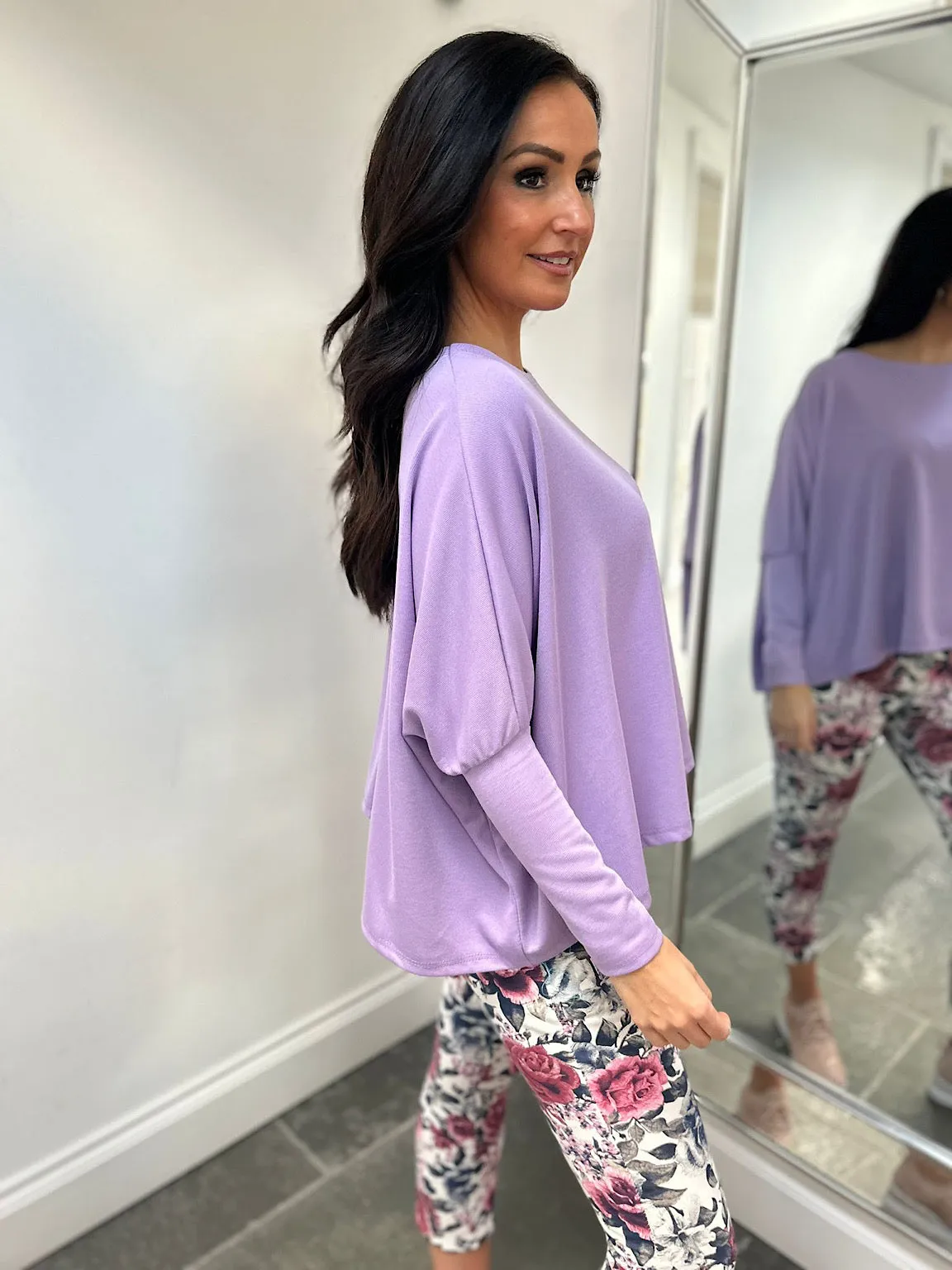 Lilac Lightweight Sweat Top Delaney