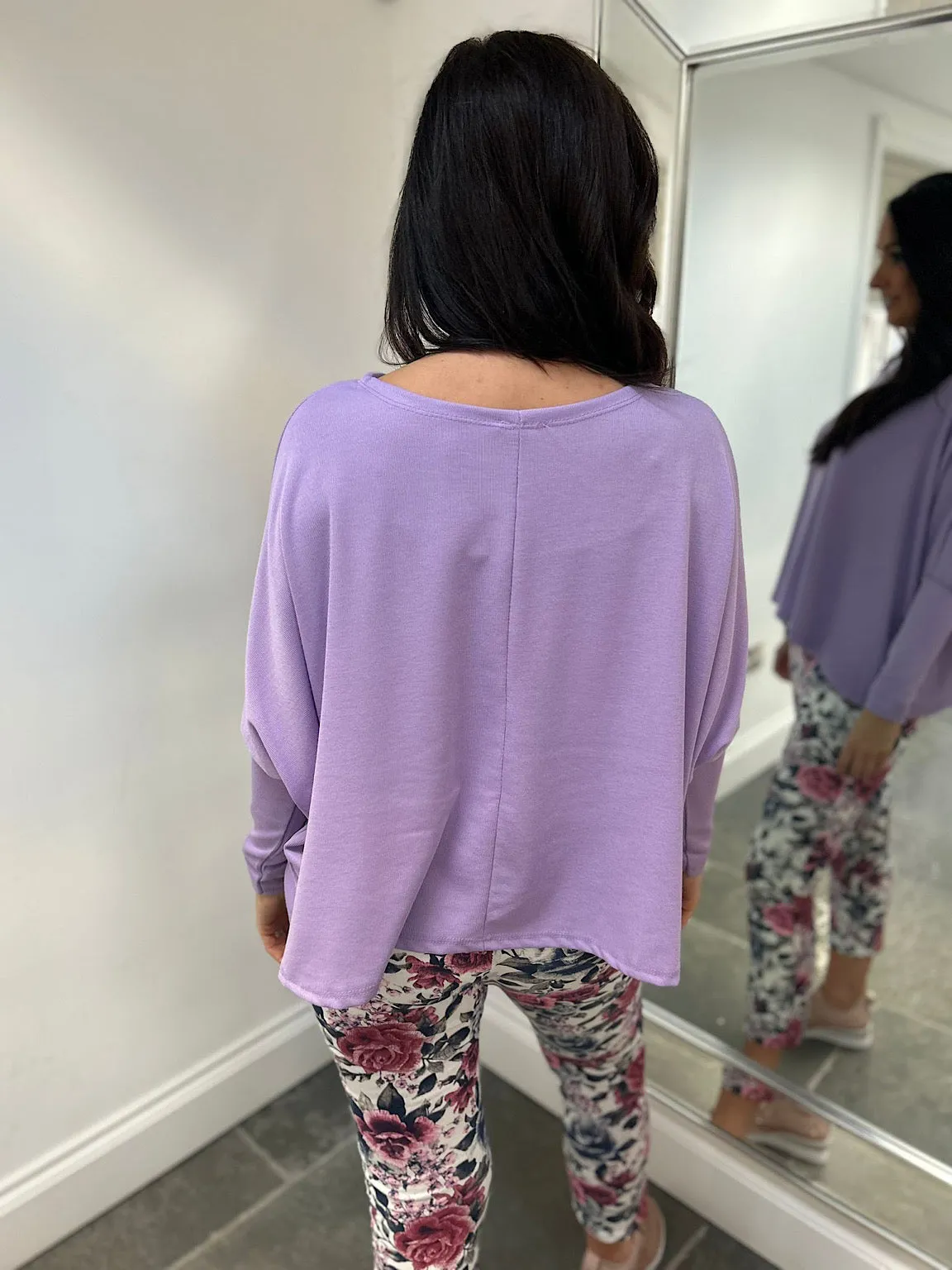 Lilac Lightweight Sweat Top Delaney