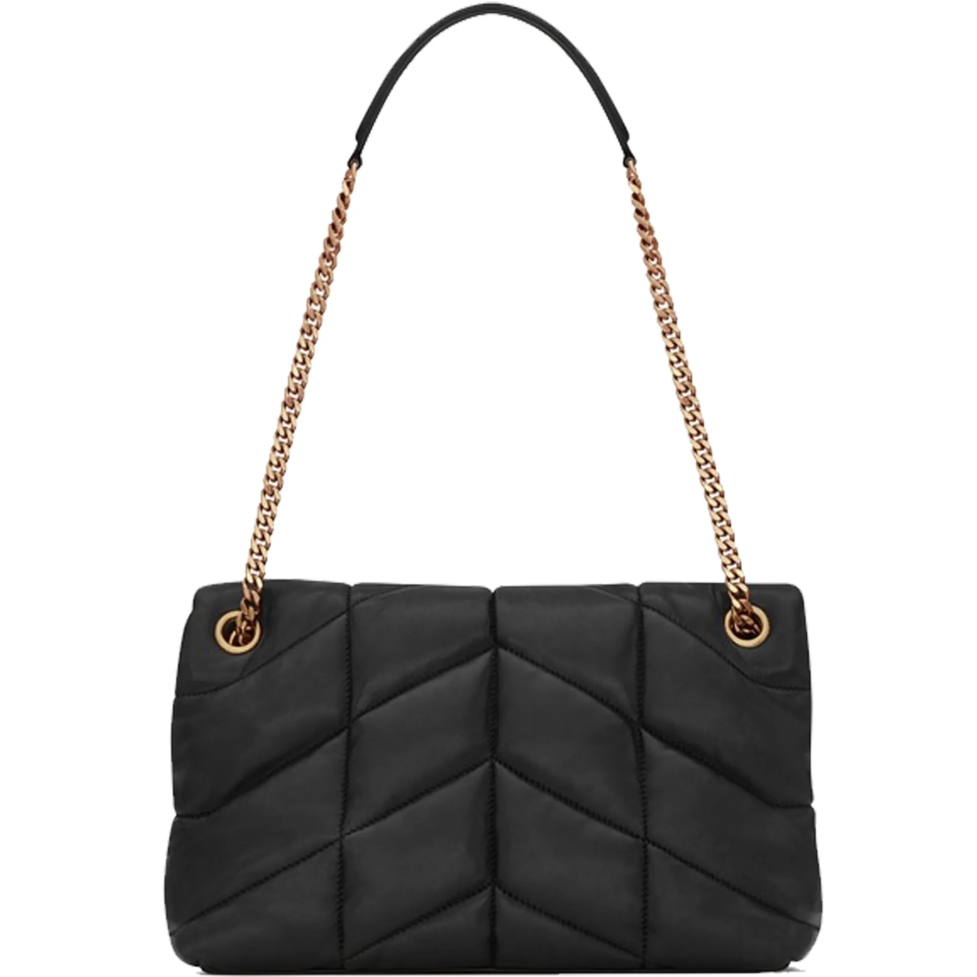 LouLou Puffer Small, Black/Bronze