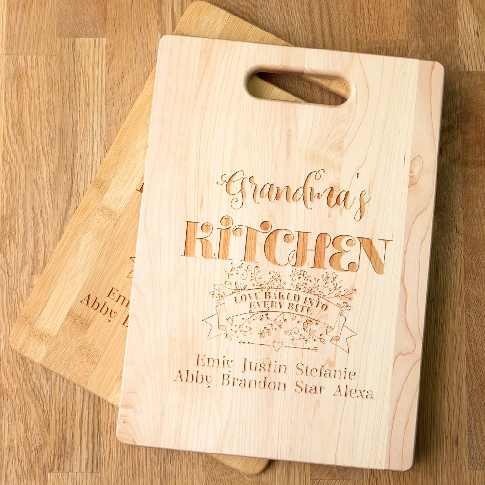 Love Baked Into Every Bite Personalized Maple Cutting Board