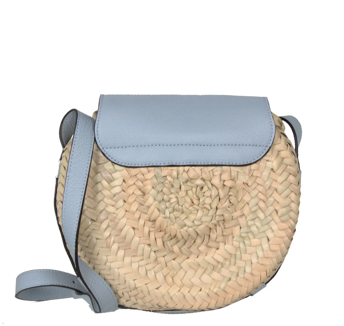 Marcie Raffia Satchel, Shady Blue