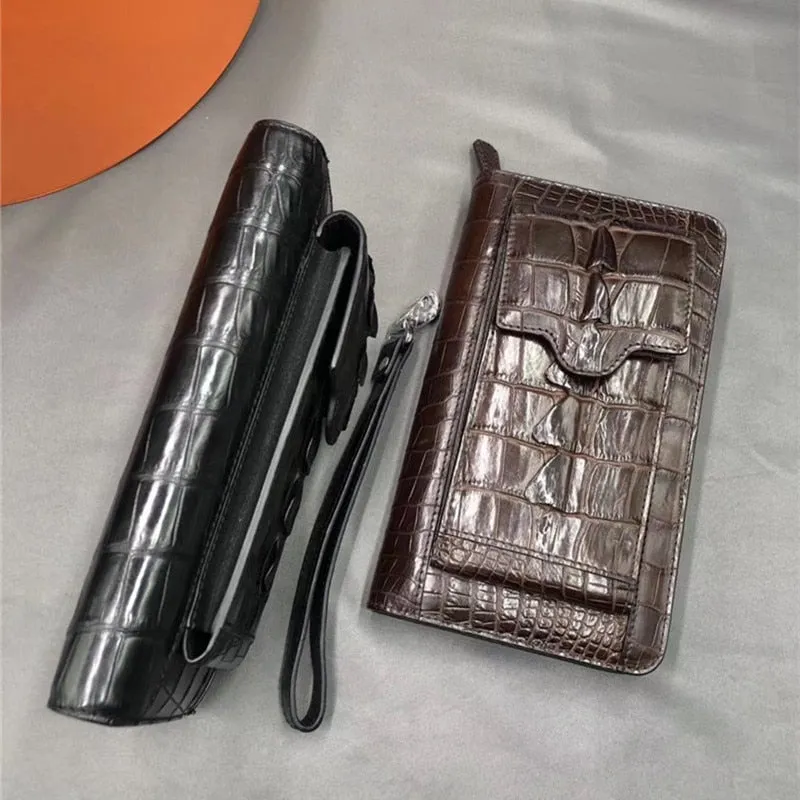 Men's Casual Authentic Genuine Alligator Leather Business Style Wallet