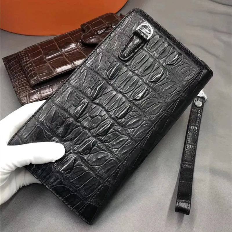 Men's Casual Authentic Genuine Alligator Leather Business Style Wallet