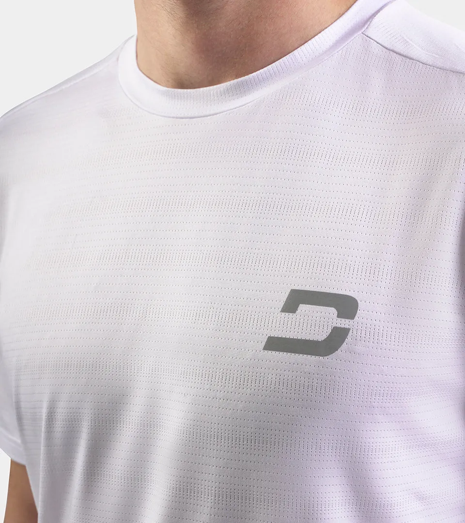 MEN'S PERFORATED SPORTS T-SHIRT - WHITE