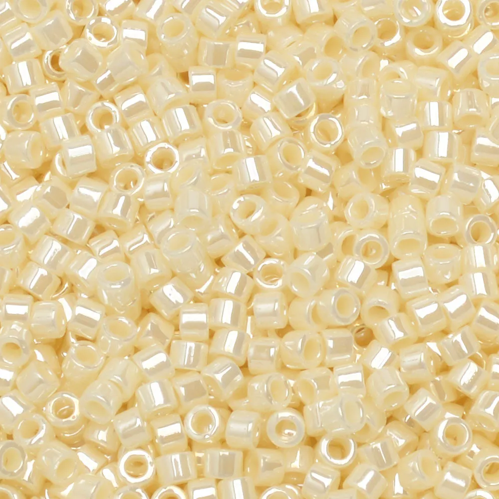 Miyuki Delica Seed Beads, 11/0 Size, #1900 Crystal Ivory Ceylon (2.5 Tube)