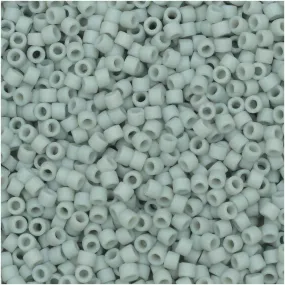 Miyuki Delica Seed Beads, 11/0 Size, #2281 Frosted Opaque Glazed Cadet Grey (7.2 Gram Tube)