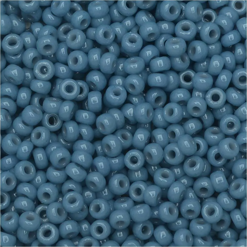 Miyuki Round Seed Beads, 11/0, #4482 Duracoat Opaque Dyed Faded Denim (8.5 Gram Tube)