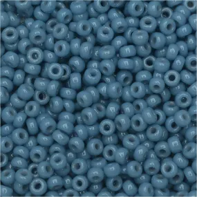 Miyuki Round Seed Beads, 11/0, #4482 Duracoat Opaque Dyed Faded Denim (8.5 Gram Tube)