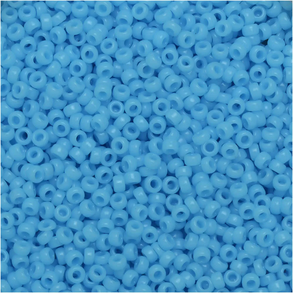 Miyuki Round Seed Beads, 15/0, #9413 Opaque Turquoise Blue (8.2 Gram Tube)