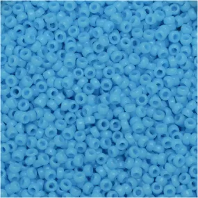 Miyuki Round Seed Beads, 15/0, #9413 Opaque Turquoise Blue (8.2 Gram Tube)