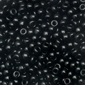 Miyuki Round Seed Beads, 8/0, #9401 Black Opaque (22 Gram Tube)