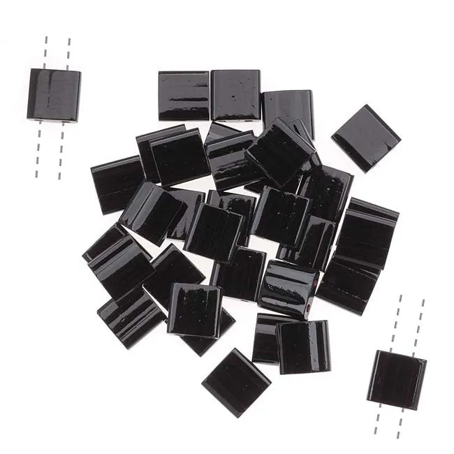 Miyuki Tila 2 Hole Square Beads Black 7.2Gr