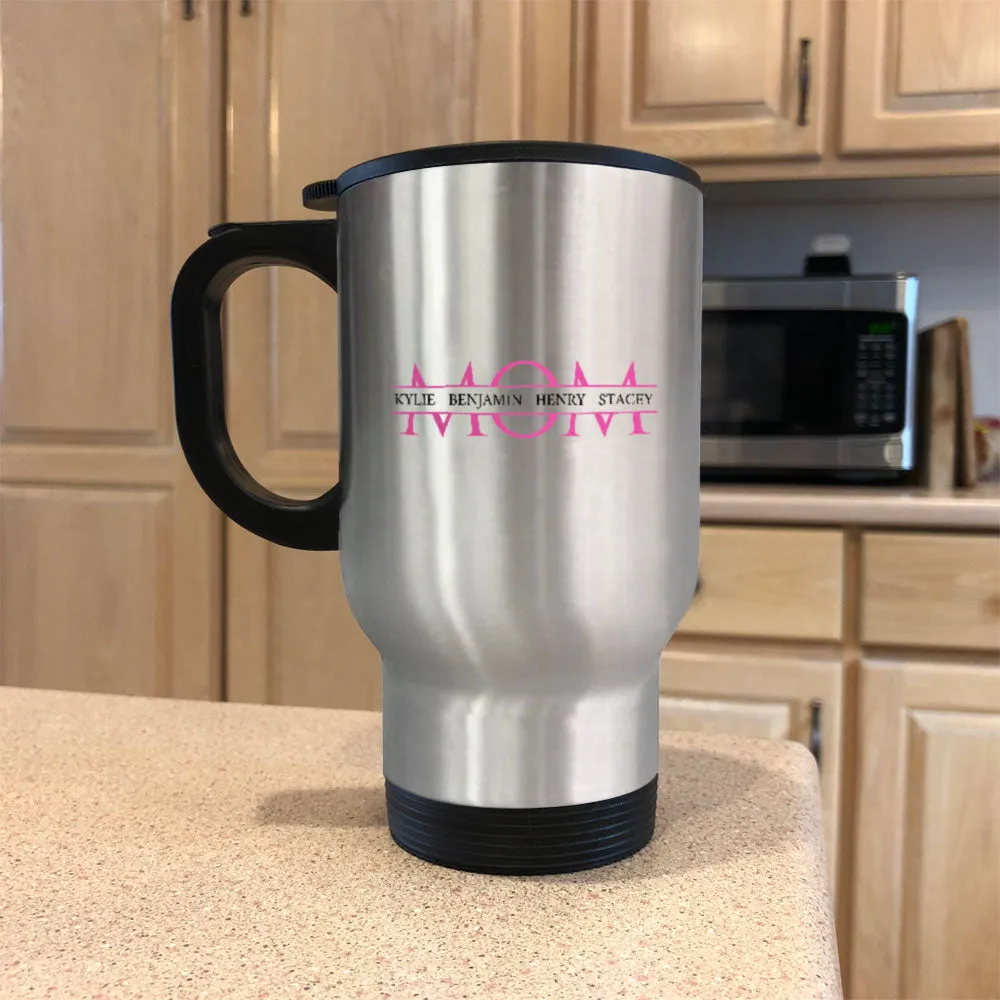 Mom Personalized Metal Coffee and Tea Travel Mug