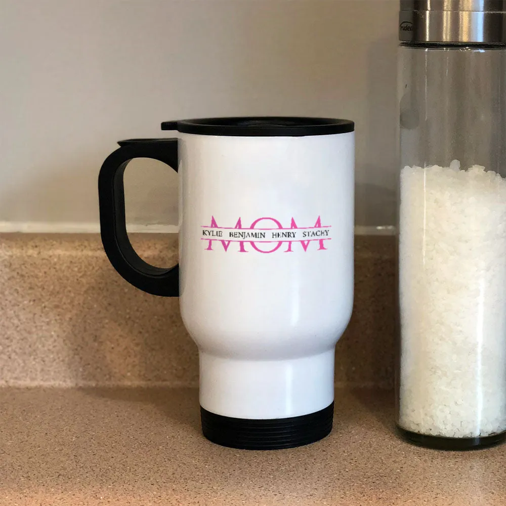 Mom Personalized Metal Coffee and Tea Travel Mug