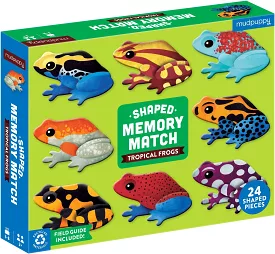 Mudpuppy Tropical Frogs Shaped Memory Match Game