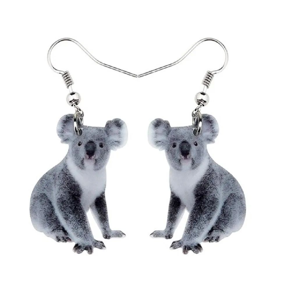 New Stylish Australian Koala Bear Drop Dangle Earrings