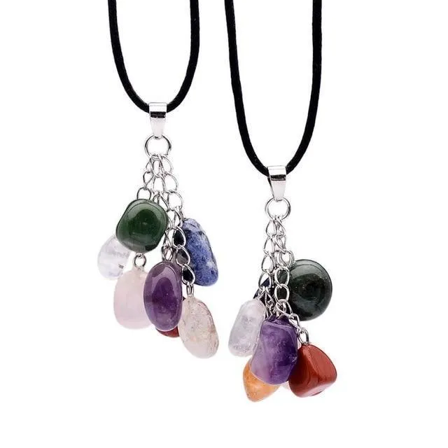 New Stylish Chakra Birthstone Crystal Pendants Necklaces