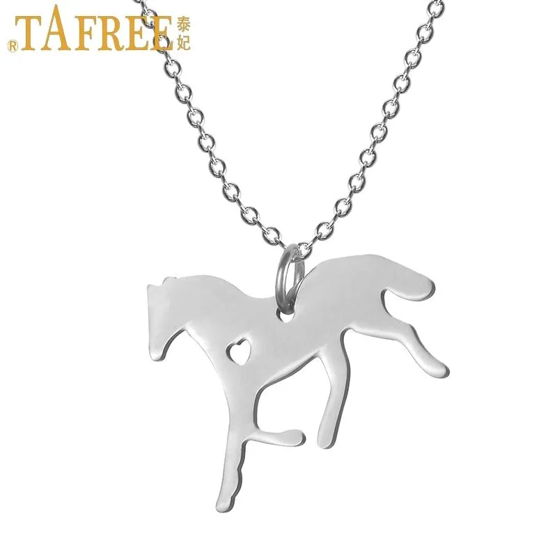 New Stylish Lover Horse Stainless Steel Pendant Necklaces