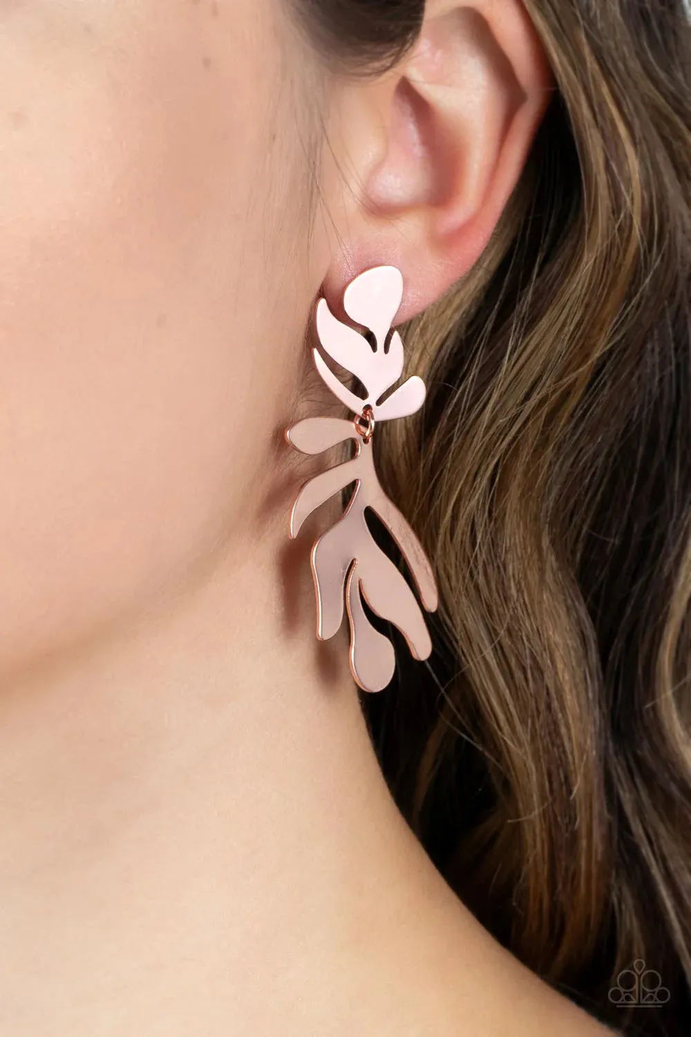 Palm Picnic Copper ~ Paparazzi Earring