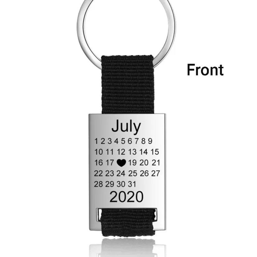 Personalized Calendar Keychain