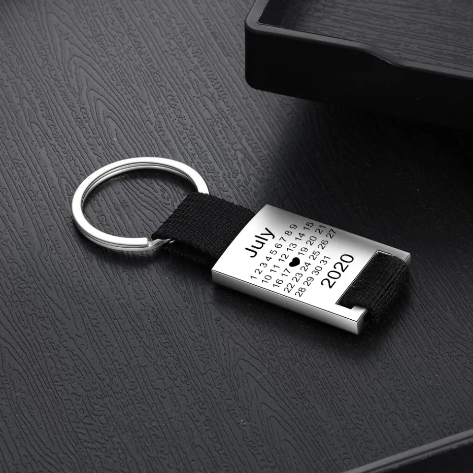 Personalized Calendar Keychain