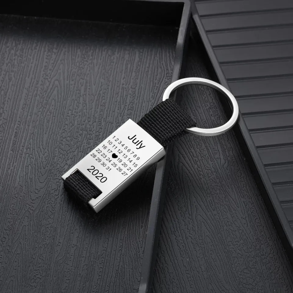 Personalized Calendar Keychain