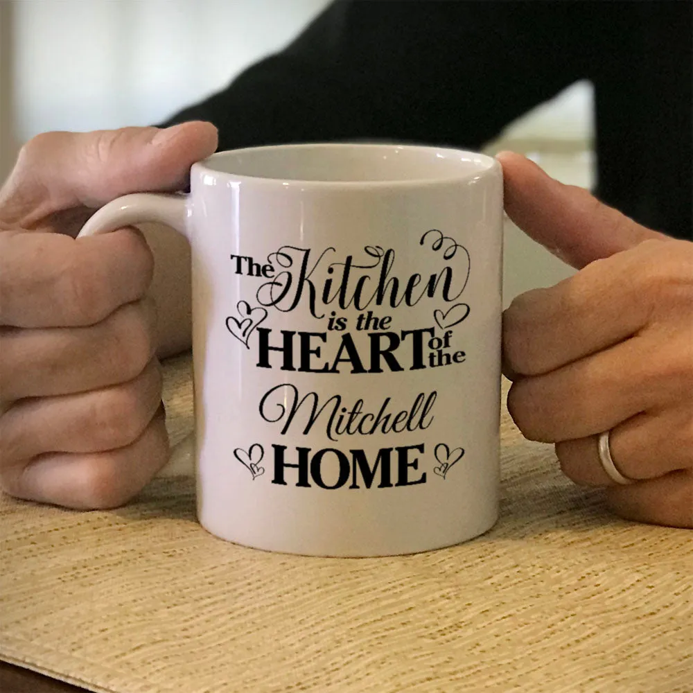 Personalized Ceramic Coffee Mug Kitchen Heart of Home