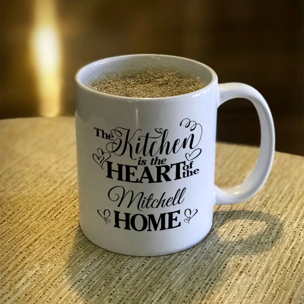 Personalized Ceramic Coffee Mug Kitchen Heart of Home