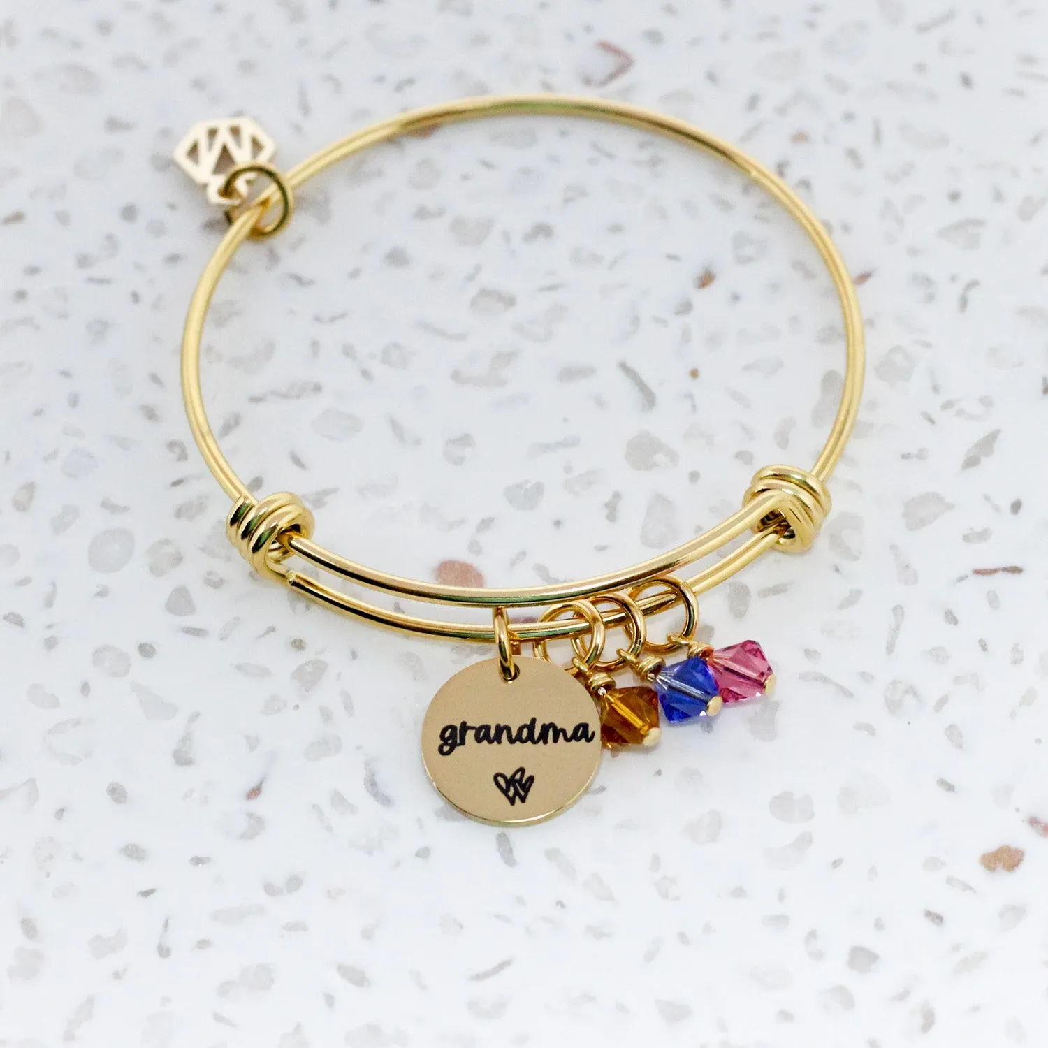 Personalized Grandmother Birthstone Bracelet