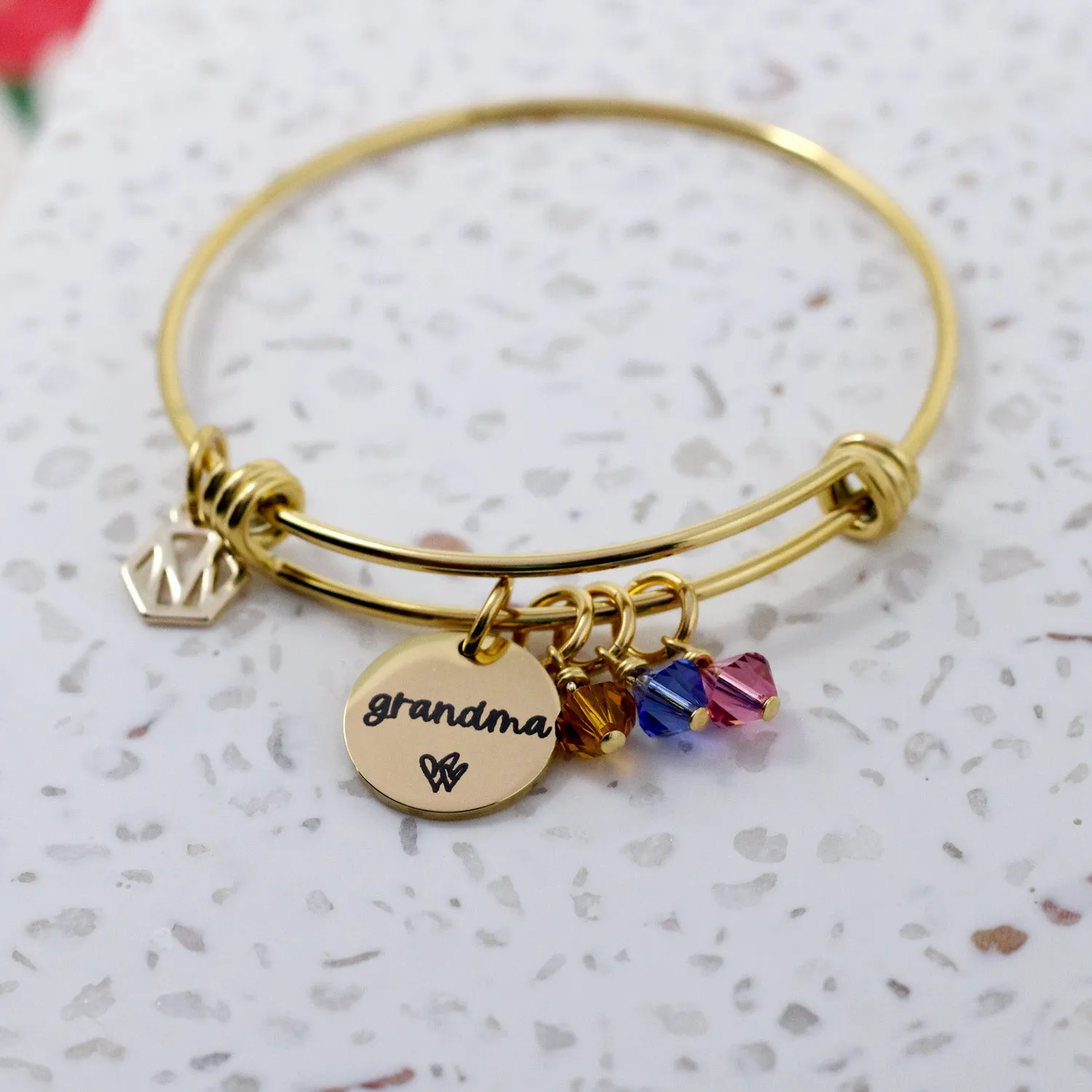 Personalized Grandmother Birthstone Bracelet