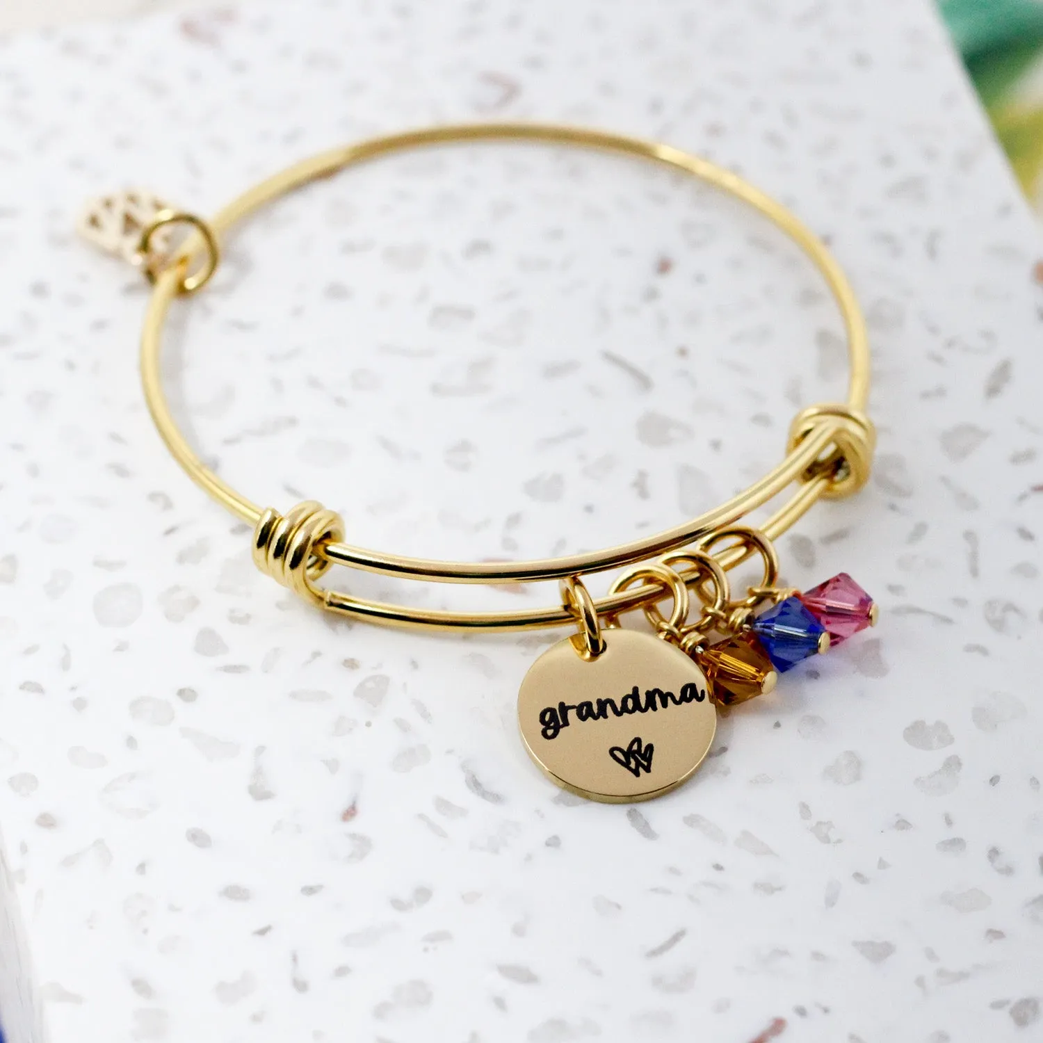 Personalized Grandmother Birthstone Bracelet