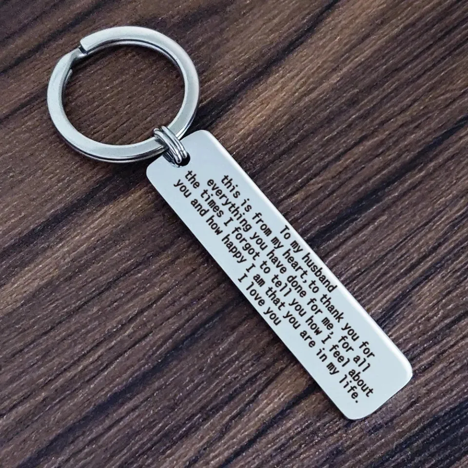 Personalized Husband Keychain