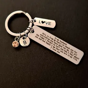 Personalized Husband Keychain