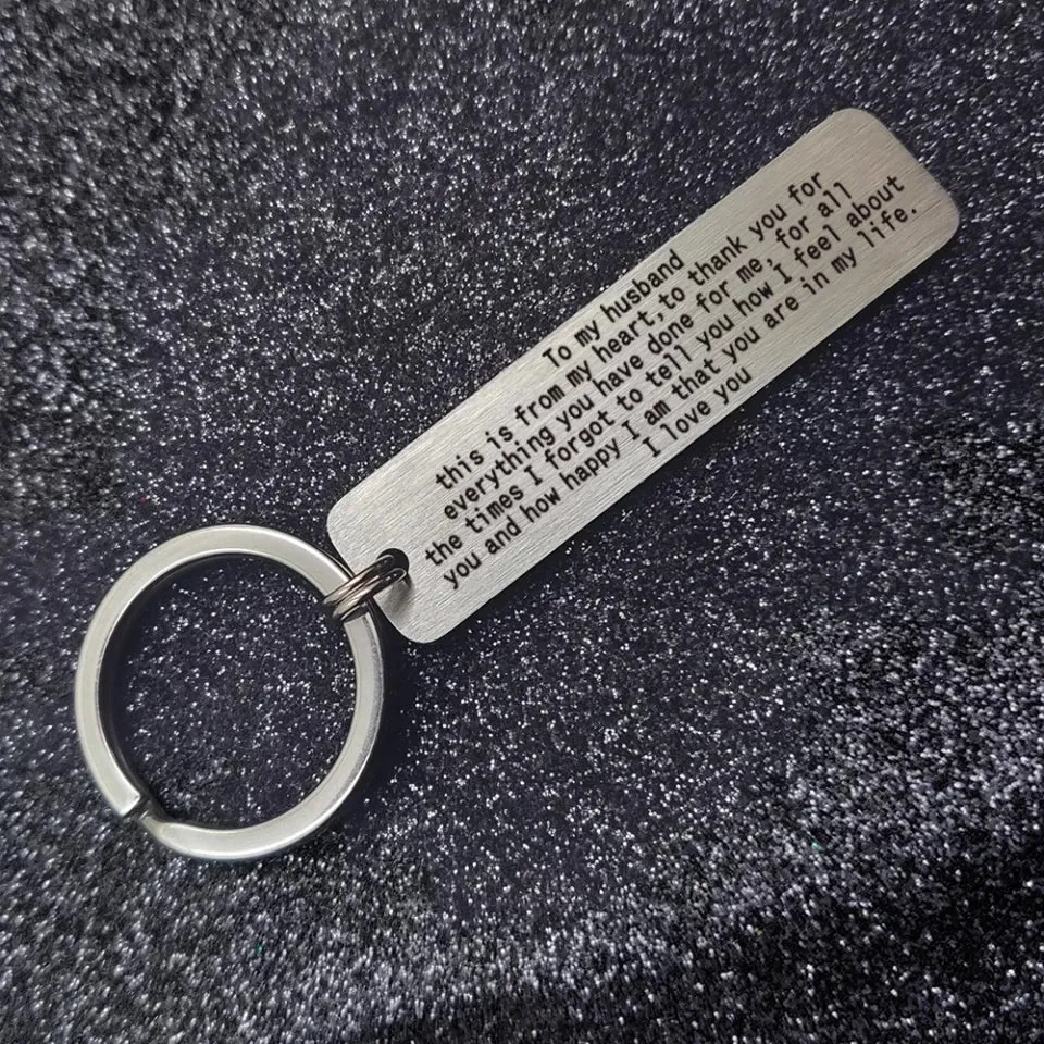 Personalized Husband Keychain