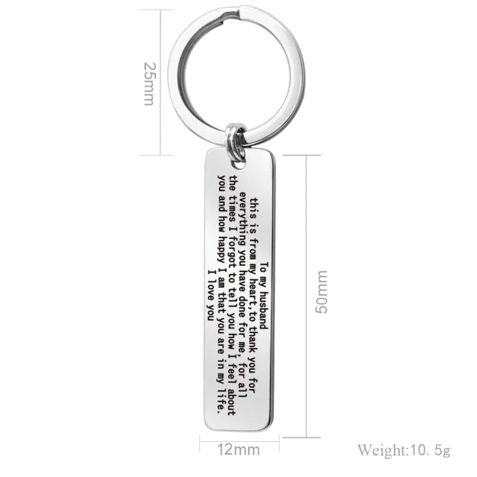 Personalized Husband Keychain