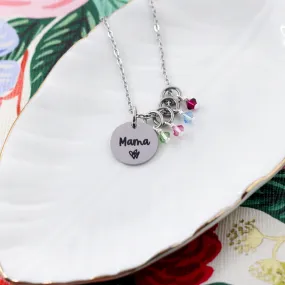 Personalized Mom Birthstone Necklace