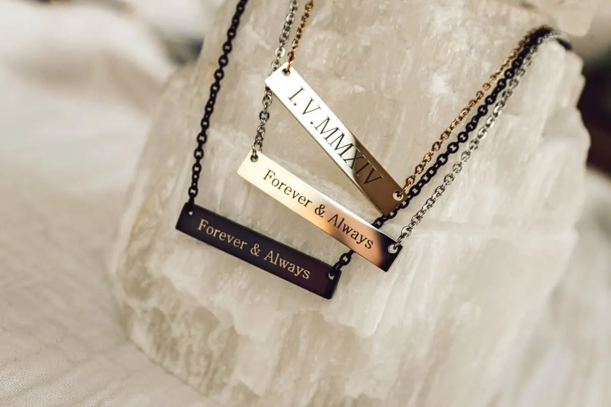 Personalized Name Bar Necklace