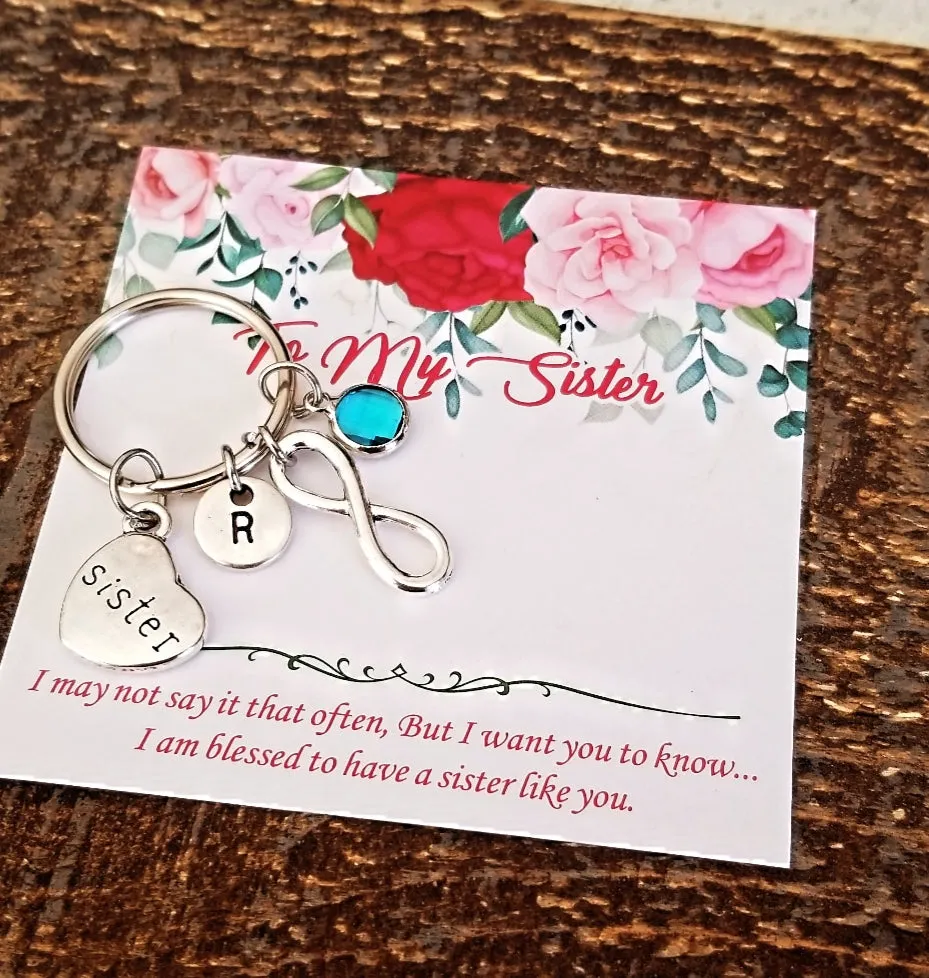 Personalized Sister Keychain