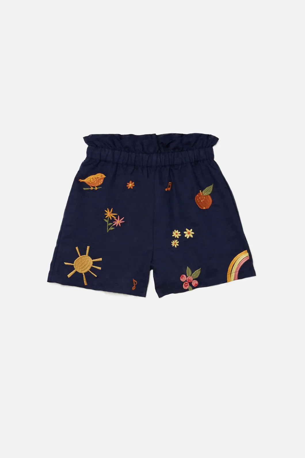 Picnic Embroidered Kids Short