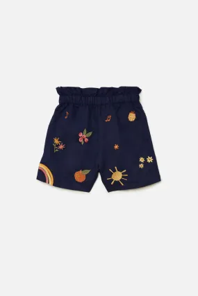 Picnic Embroidered Kids Short