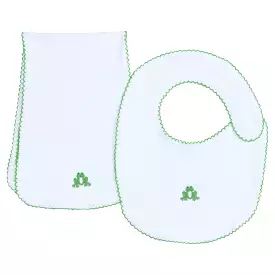 Pinpoint Bib n' Burp Set - Frog