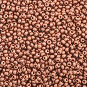 Preciosa Czech Glass, 11/0 Round Seed Bead, Metallic Light Copper (1 Tube)