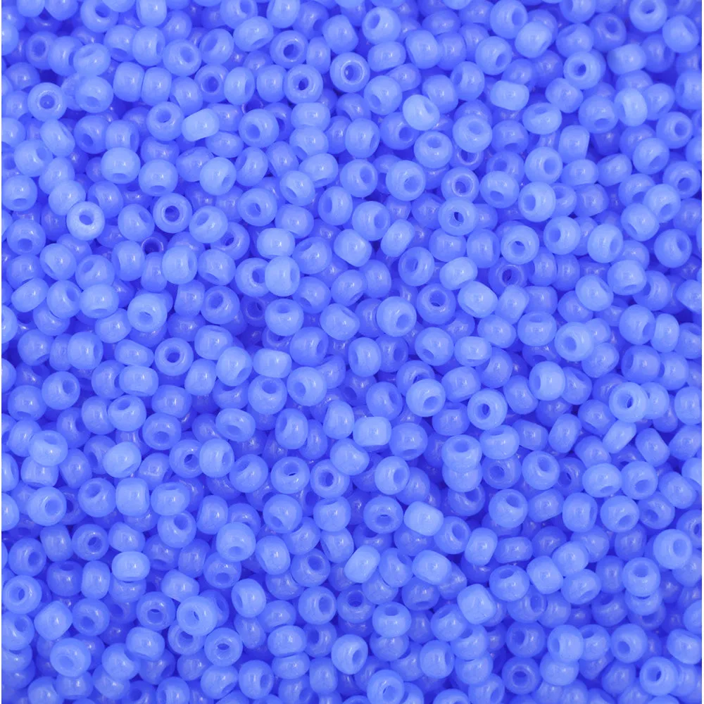 Preciosa Czech Glass, 11/0 Round Seed Bead, Opaque Oily Blue (1 Tube)