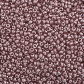 Preciosa Czech Glass, 11/0 Round Seed Bead, Opaque Red Luster (1 Tube)