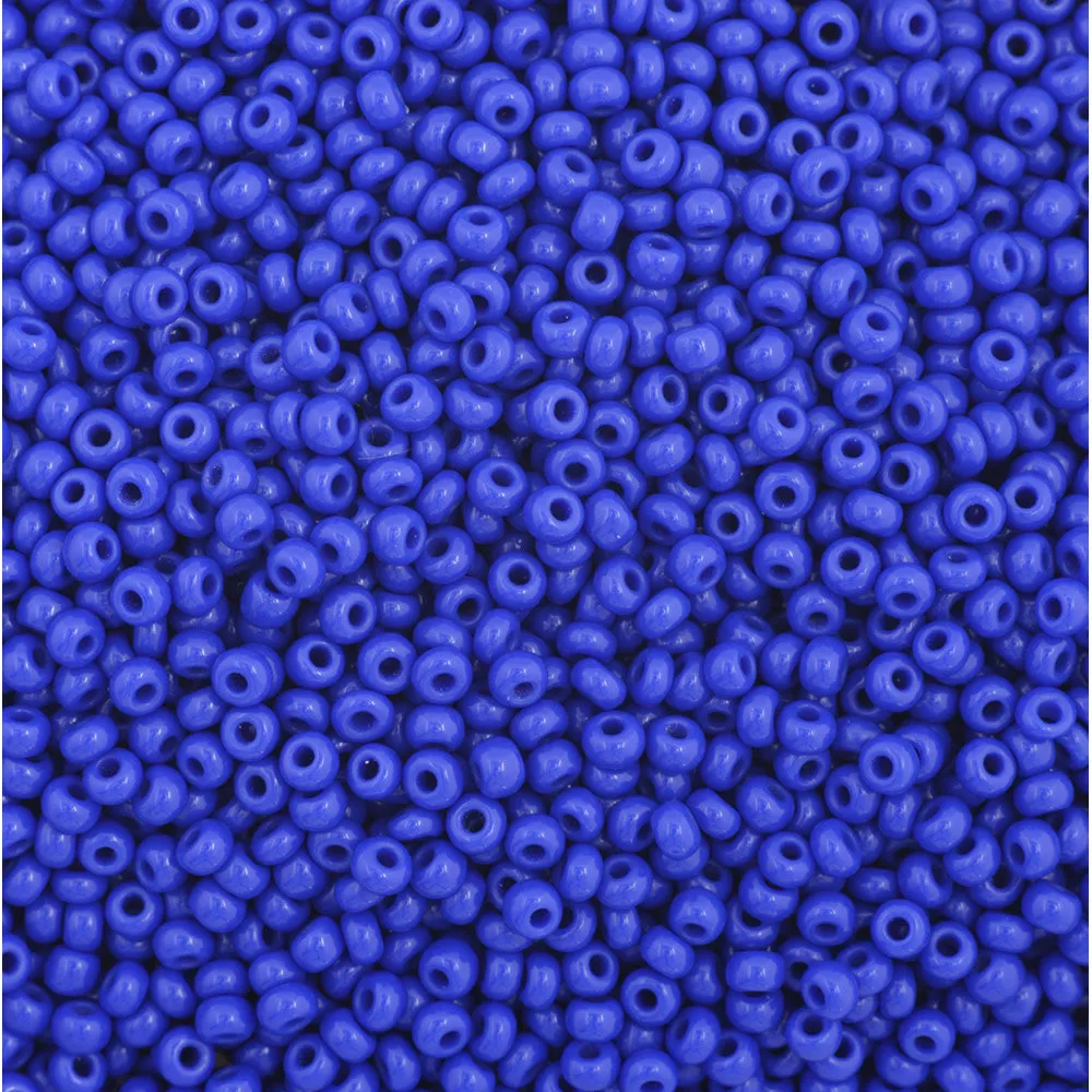 Preciosa Czech Glass, 11/0 Round Seed Bead, Opaque Royal Blue (1 Tube)