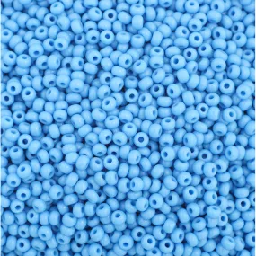 Preciosa Czech Glass, 11/0 Round Seed Bead, Opaque Turquoise Blue (1 Tube)