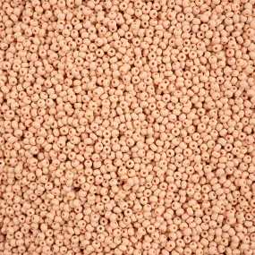 Preciosa Czech Glass, 11/0 Round Seed Bead, PermaLux Dyed Chalk Apricot - Matte (1 Tube)