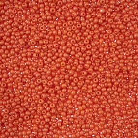 Preciosa Czech Glass, 11/0 Round Seed Bead, PermaLux Dyed Chalk Orange (1 Tube)