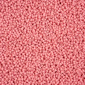 Preciosa Czech Glass, 11/0 Round Seed Bead, PermaLux Dyed Chalk Pink - Matte (1 Tube)